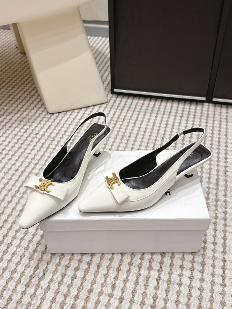 Женские лакированные туфли Celine на каблуке