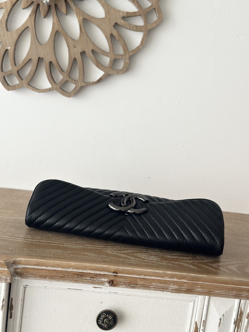 Женский вечерний клатч черный Chanel