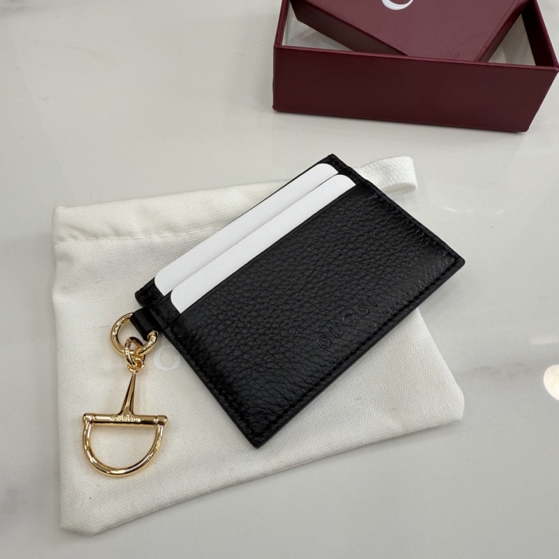 Картхолдер Gucci черный с металлическим карабином