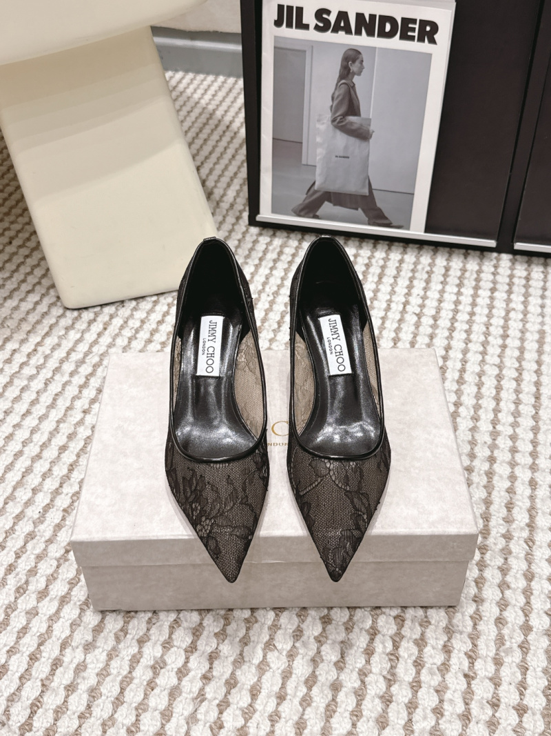 Женские туфли Jimmy Choo черные кружевные
