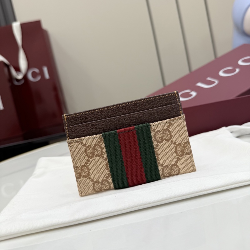 Картхолдер Gucci с монограммой и полосой