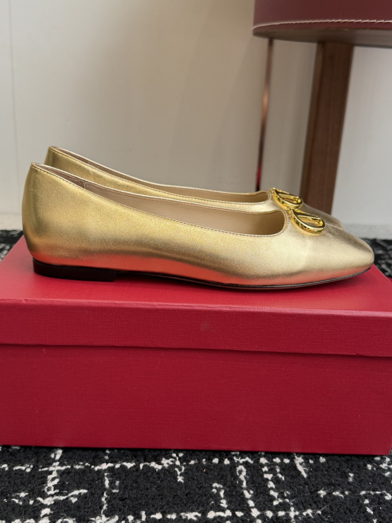 Балетки Valentino Gold V-logo Valentino Garavani