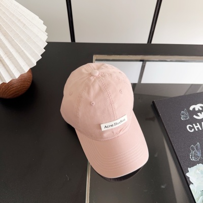 Шестипанельная кепка Acne Studios розовая