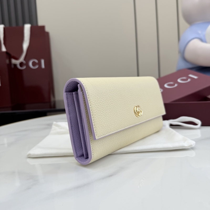 Портмоне Gucci кремовое с логотипом GG