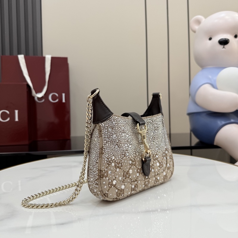 Сумка Gucci с кристаллами и цепочкой
