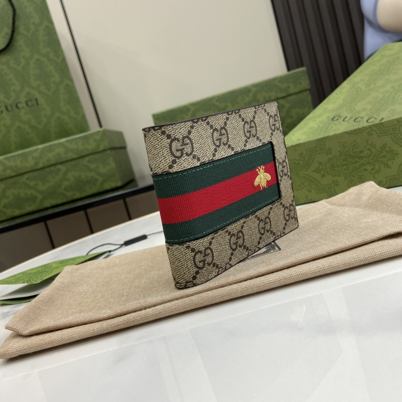 Портмоне Gucci с монограммой и вышивкой пчелы