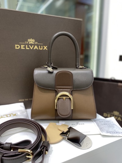 Сумка Delvaux коричневая с фурнитурой