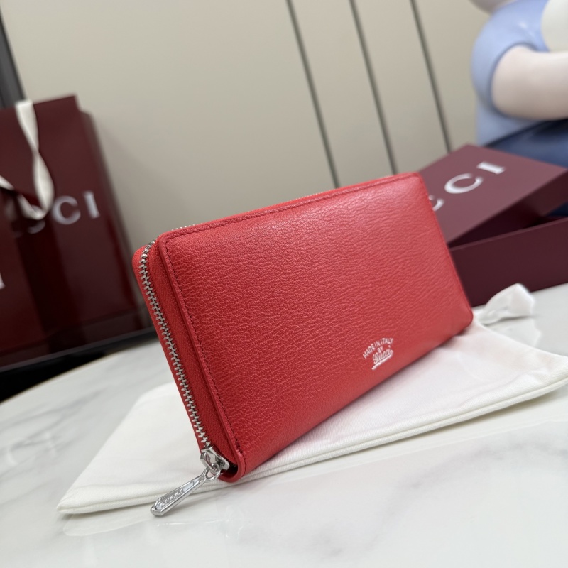 Портмоне Gucci красное с молнией