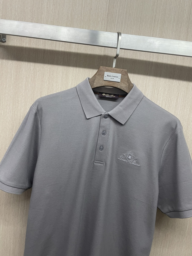 Мужское поло Loro Piana из хлопкового пике с вышивкой