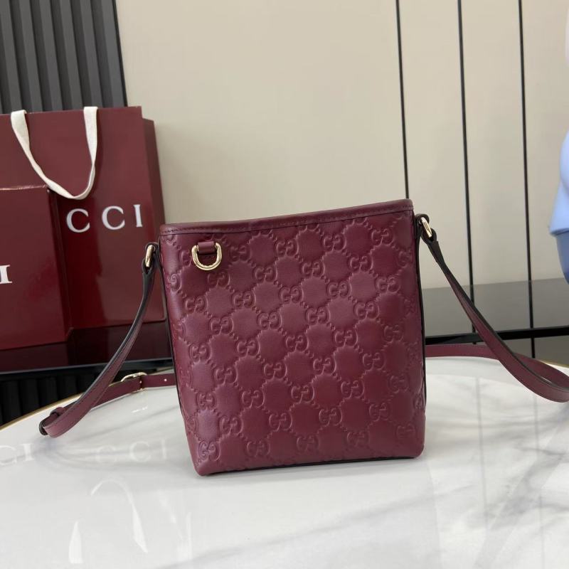 Сумка Gucci бордовая с монограммой