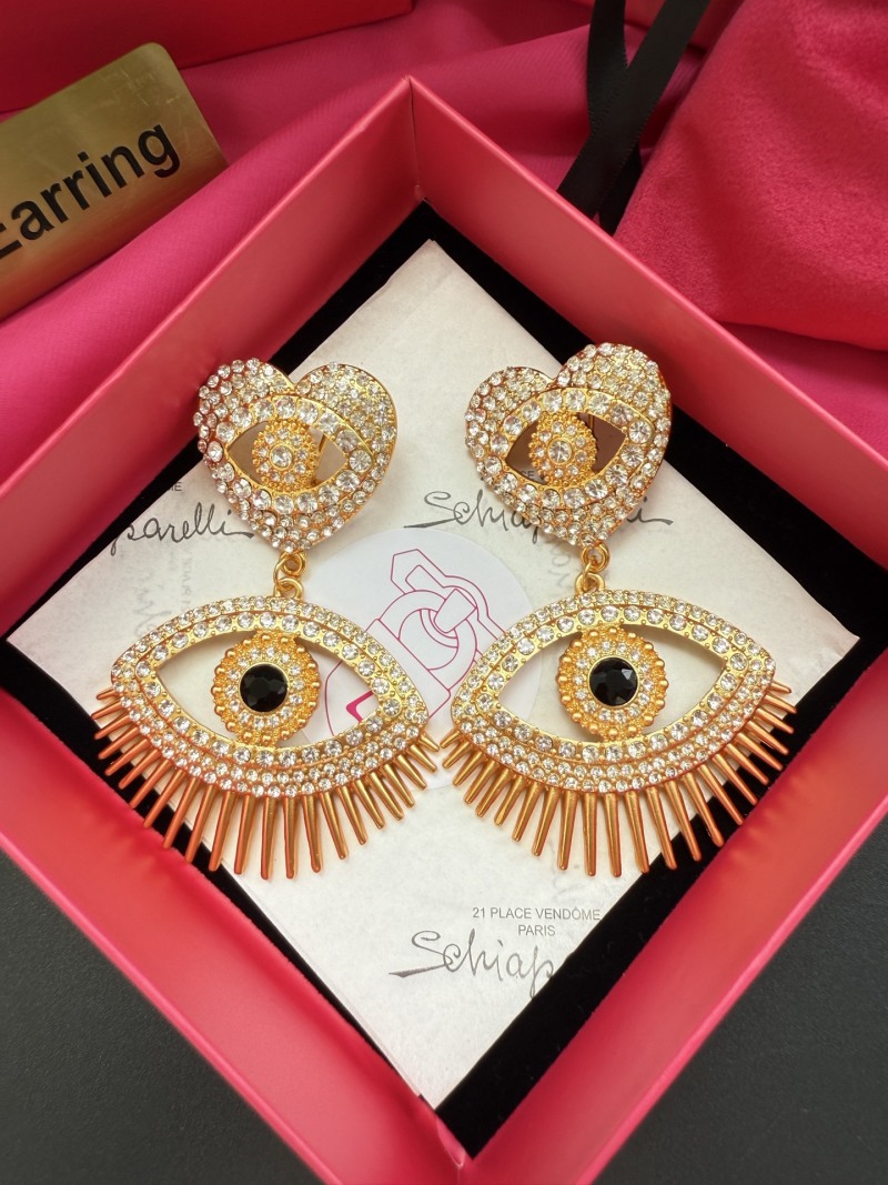 Серьги в виде глаз с кристаллами Schiaparelli
