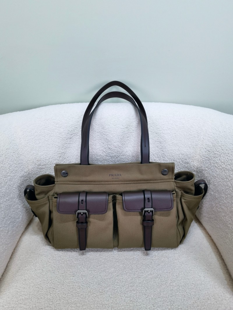Сумка-тоут Prada Route, холст с кожей