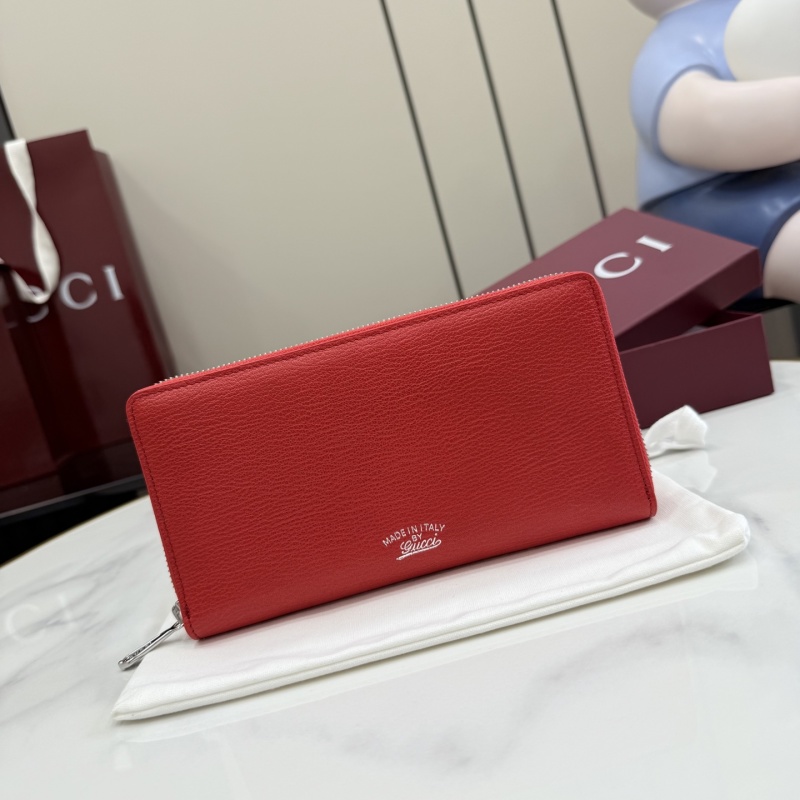 Портмоне Gucci красное с молнией