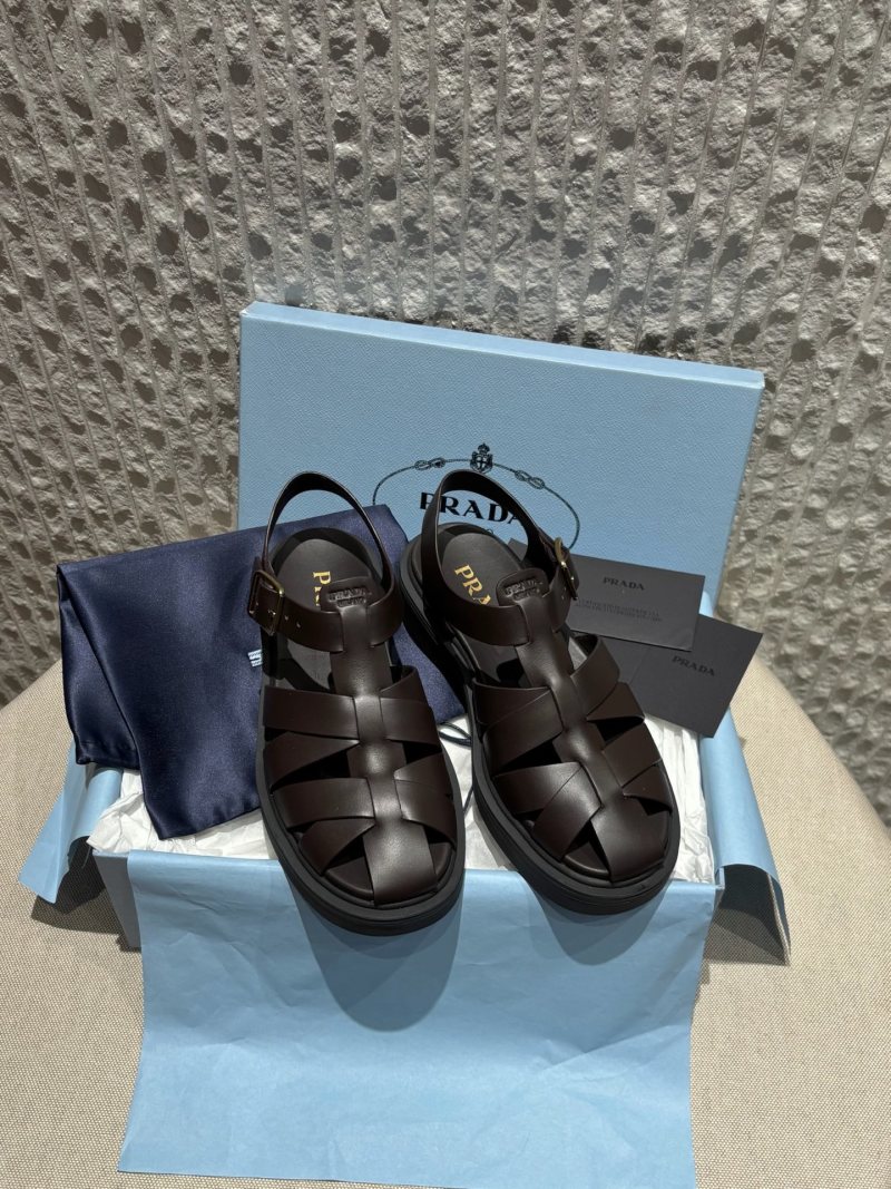 Сандали кожаные Prada