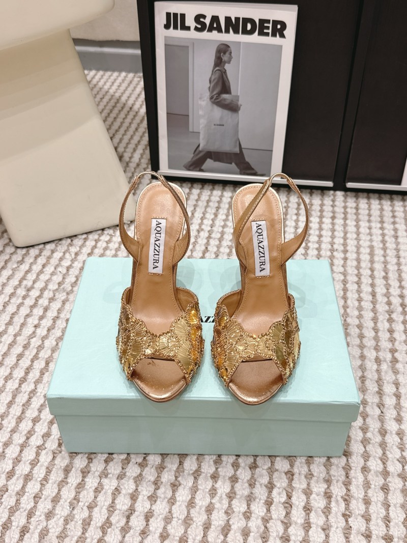 Женские открытые босоножки на каблуке Aquazzura
