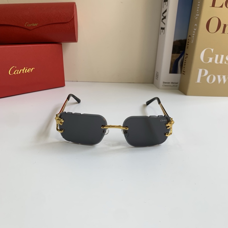 Солнцезащитные очки Cartier без оправы, унисекс с уникальным дизайном