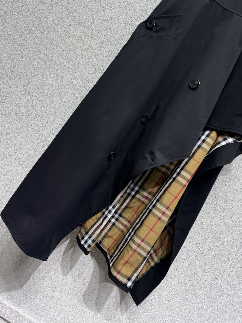 Юбка с асимметричным кроем и клетчатым вставным элементом Burberry