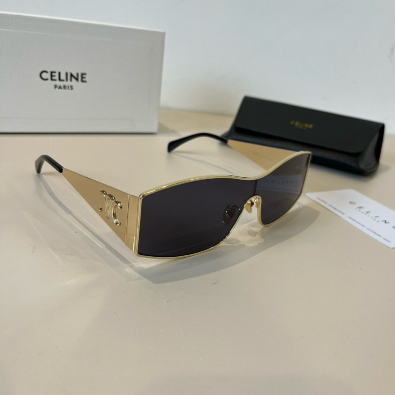 Солнцезащитные очки Celine золотистая оправа