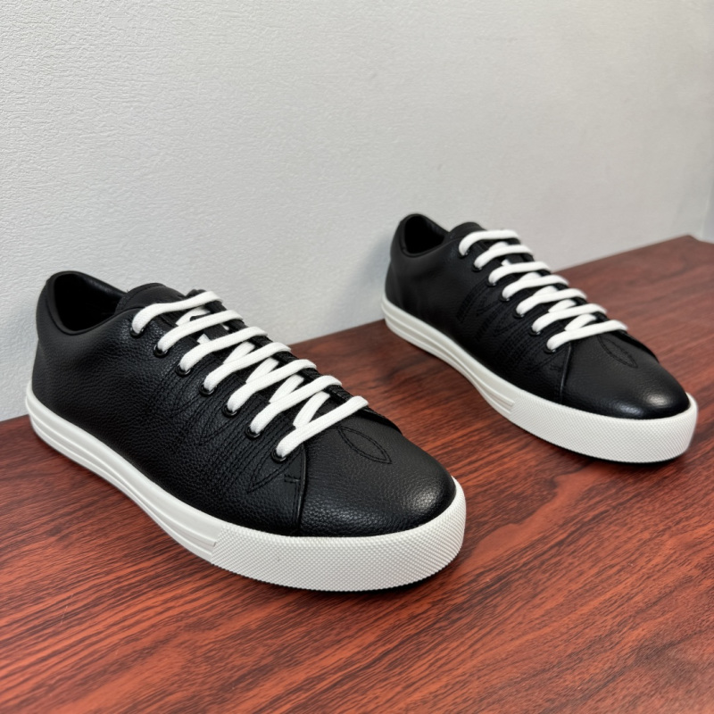Мужские кроссовки Prada черные кожаные
