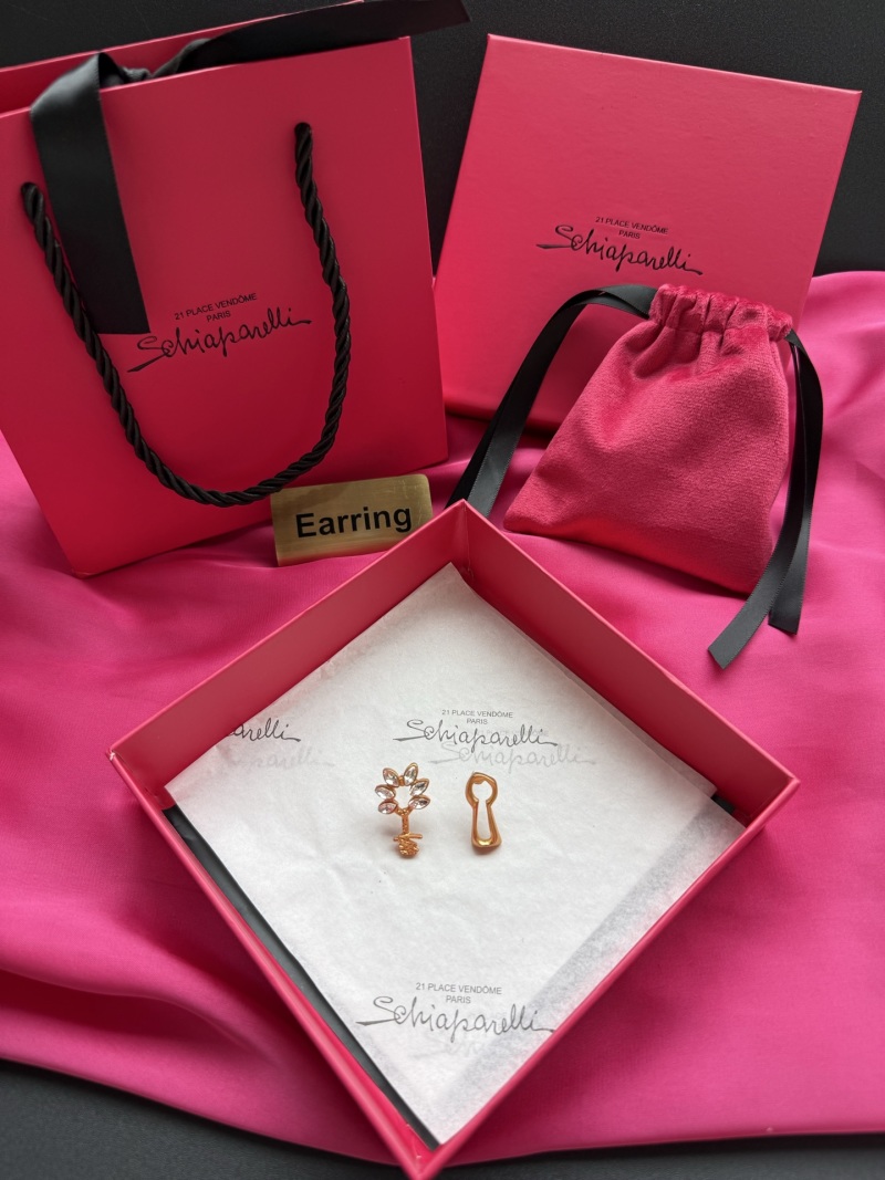 Серьги в форме цветка с кристаллами Schiaparelli