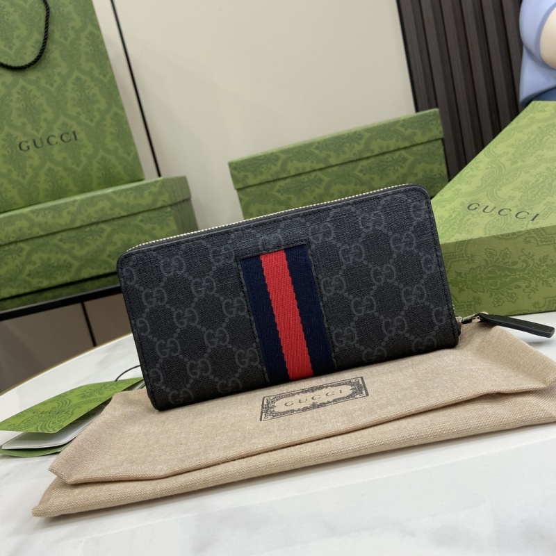 Портмоне Gucci с монограммой и полосой