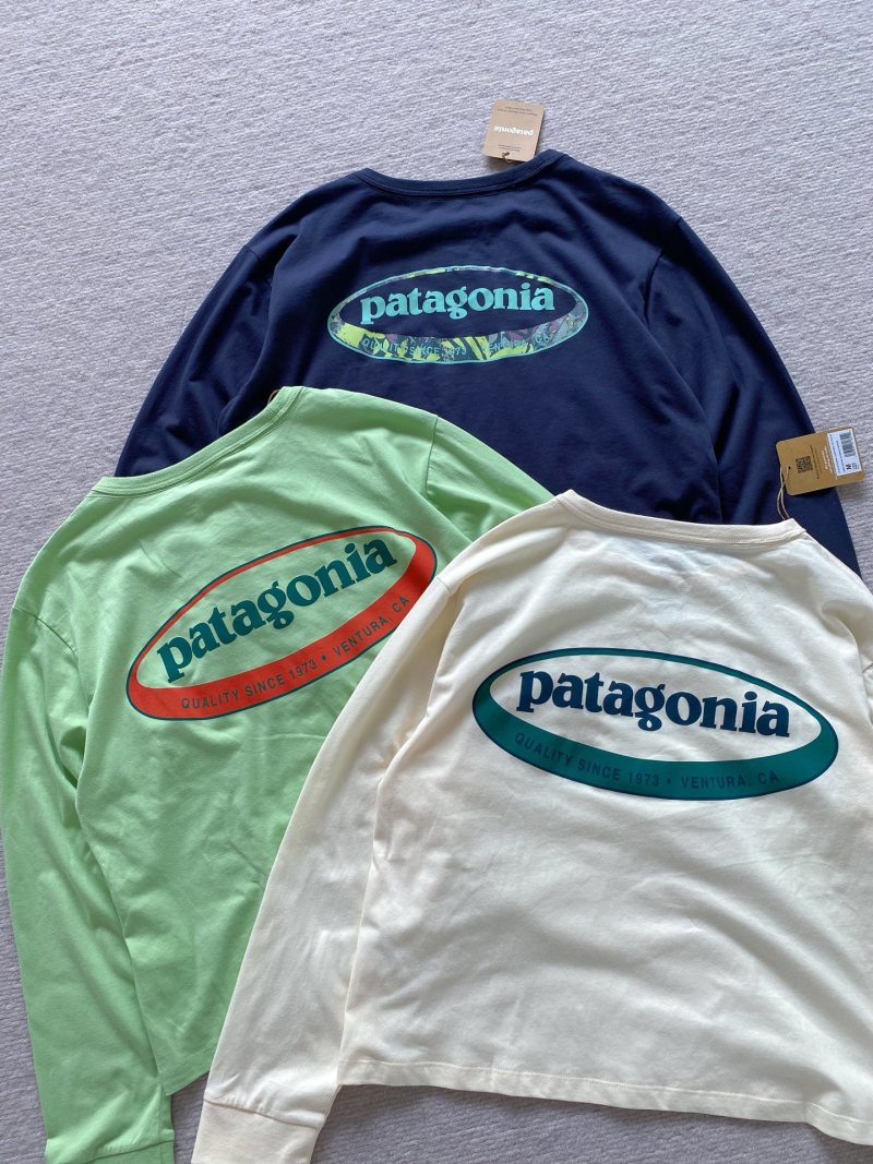 Футболка женская Patagonia с длинным рукавом, органический хлопок