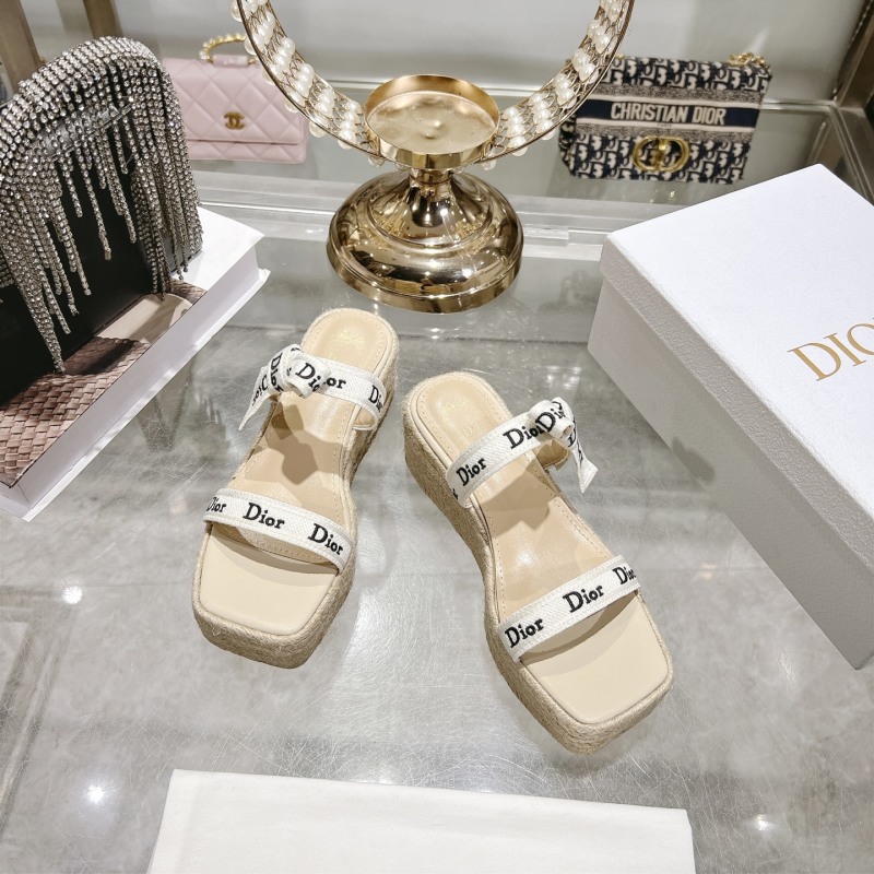 Женские мюли с декоративными лентами Dior