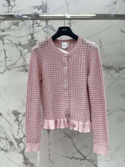 Кардиган женский Dior розовый вязаный