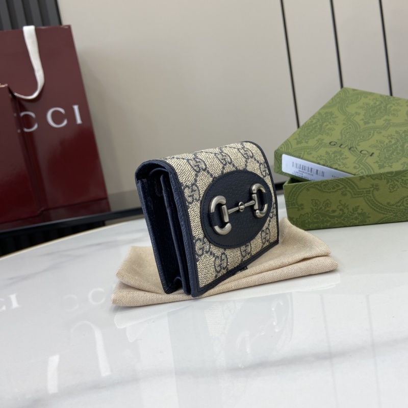 Портмоне Gucci с принтом и металлической фурнитуро