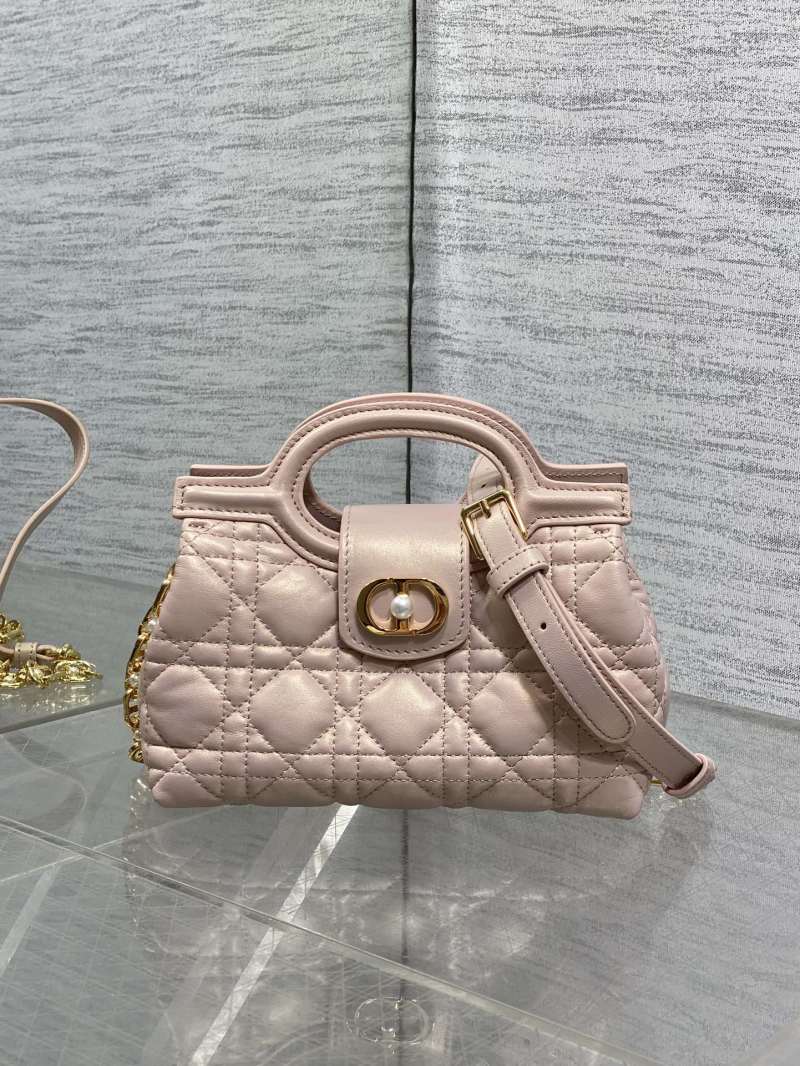 Розовая сумка Dior J'adior с жаккардом