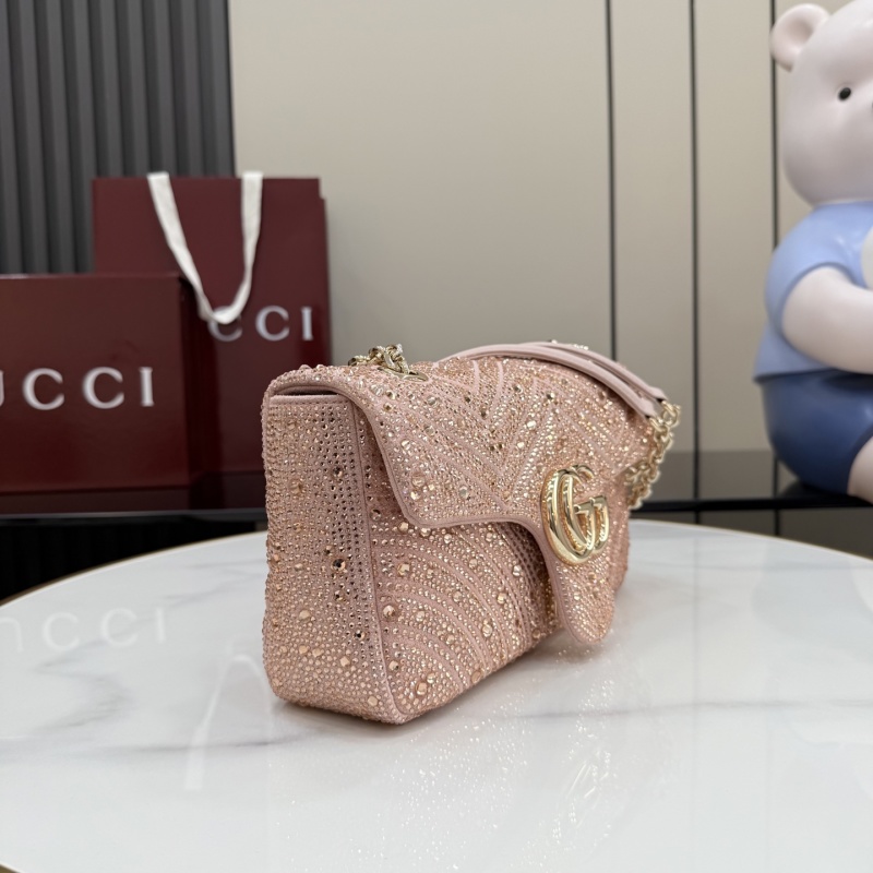 Сумка Gucci с кристаллами и цепочкой