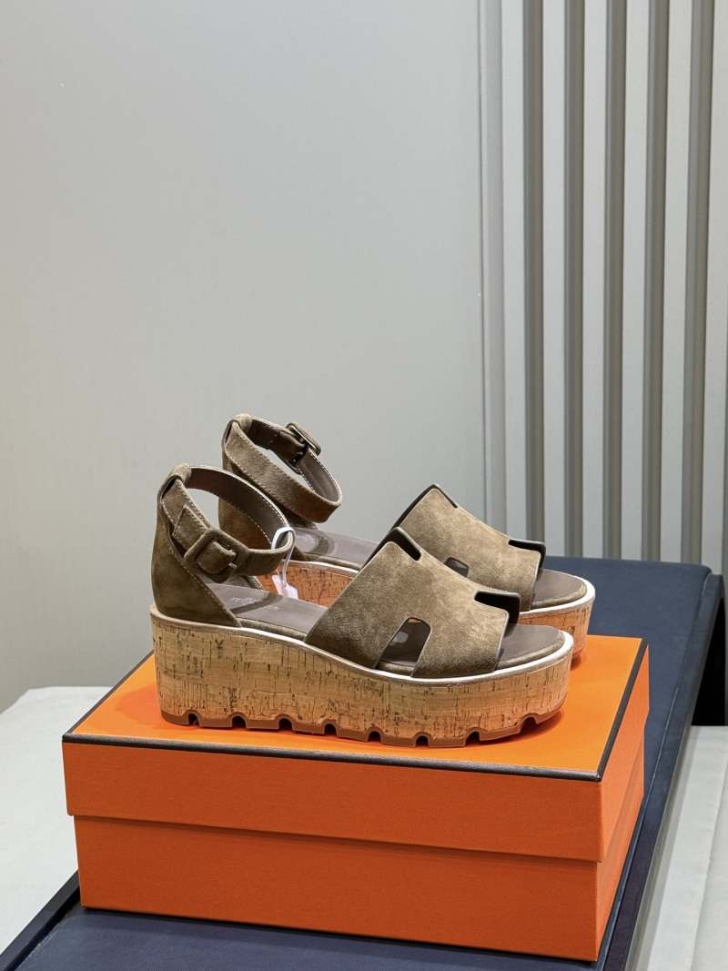 Женские босоножки H на платформе Hermès