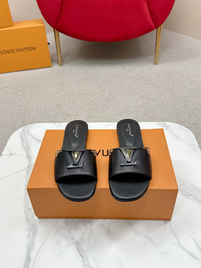 Женские черные сандалии Louis Vuitton