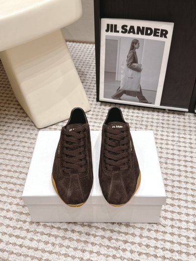 Женские кроссовки Jil Sander с замшевым верхом