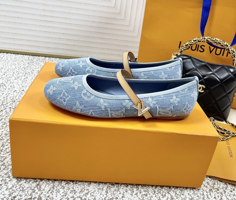 Женские балетки Romy из джинсовой ткани Louis Vuitton