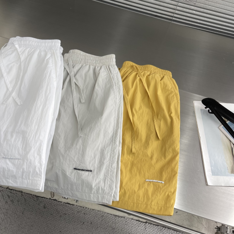 Шорты мужские спортивные жёлтые с эластичным поясом Alexander Wang