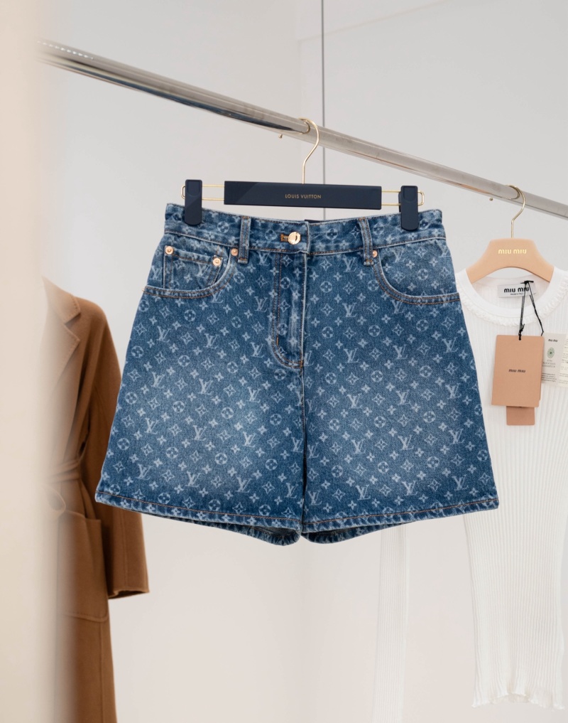 Джинсовая юбка Louis Vuitton с монограммой