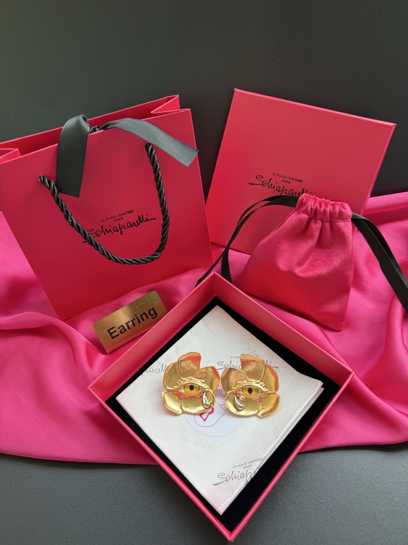Серьги в виде цветка с глазом Schiaparelli
