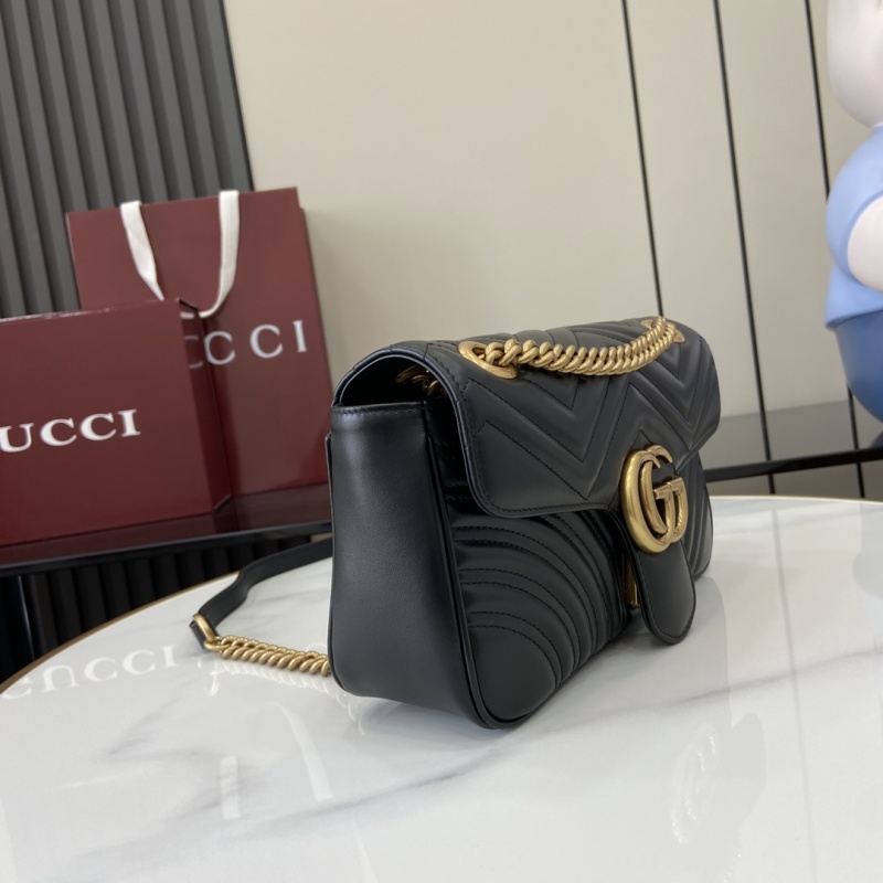 Черная сумка Gucci с цепочкой
