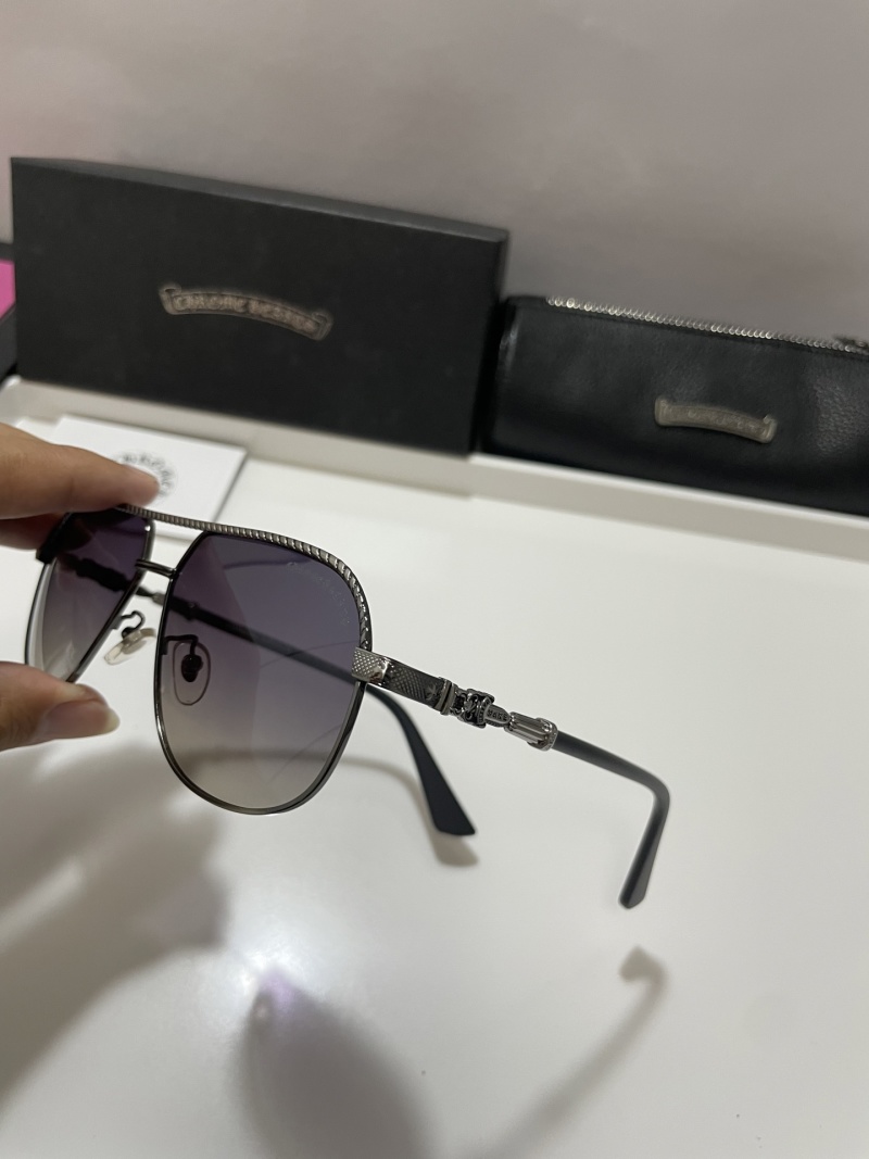 Солнечные очки Chrome Hearts авиаторы с металлической оправой