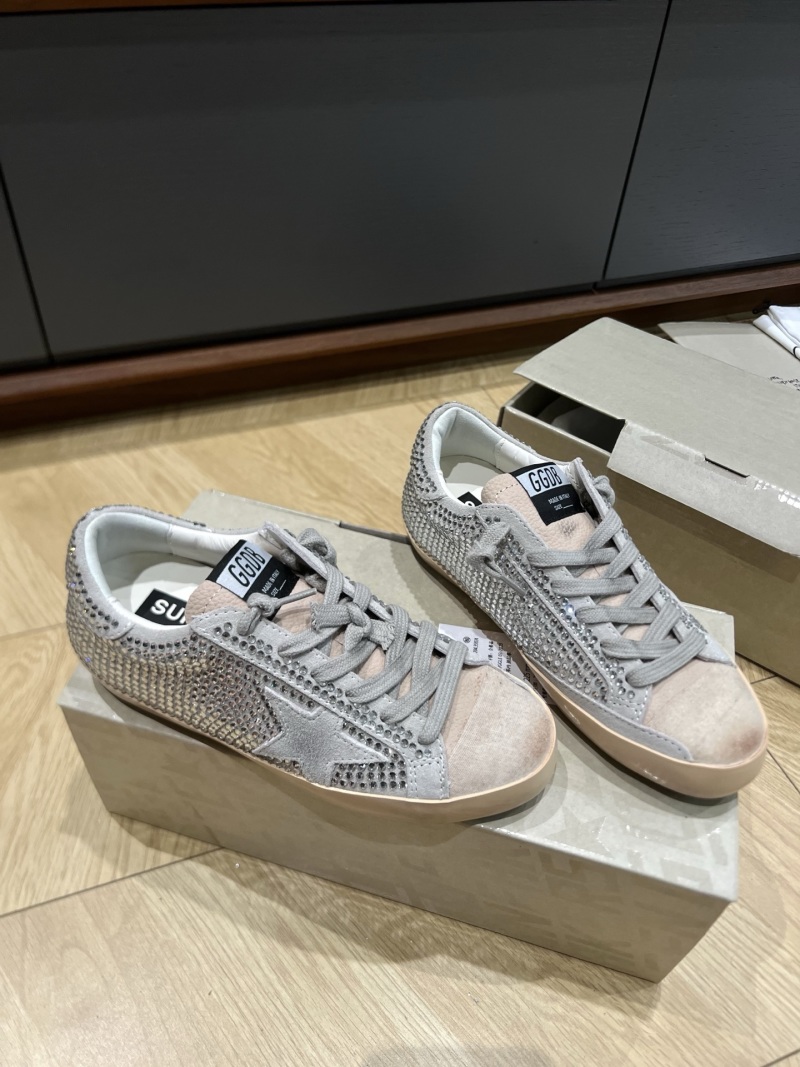 Кеды Golden Goose Super-Star с кристаллами