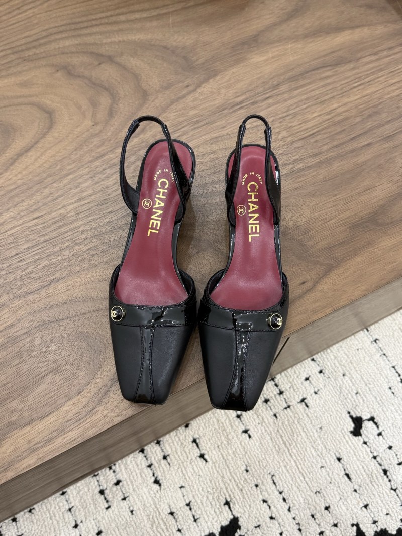 Женские черные сандалии Chanel