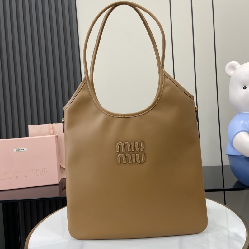 Сумка-тоут Miu Miu бежевая