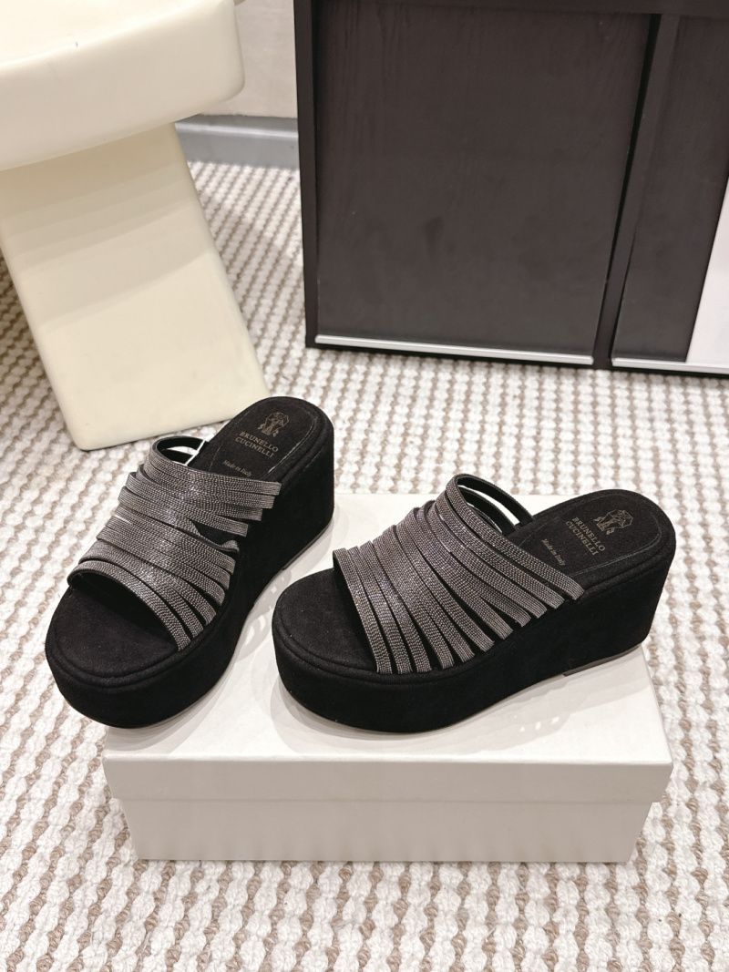 Мюли Brunello Cucinelli на платформе с декором