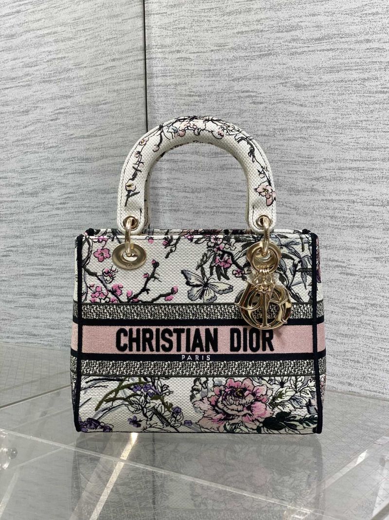 Сумка Dior Lady Dior с цветочным принтом