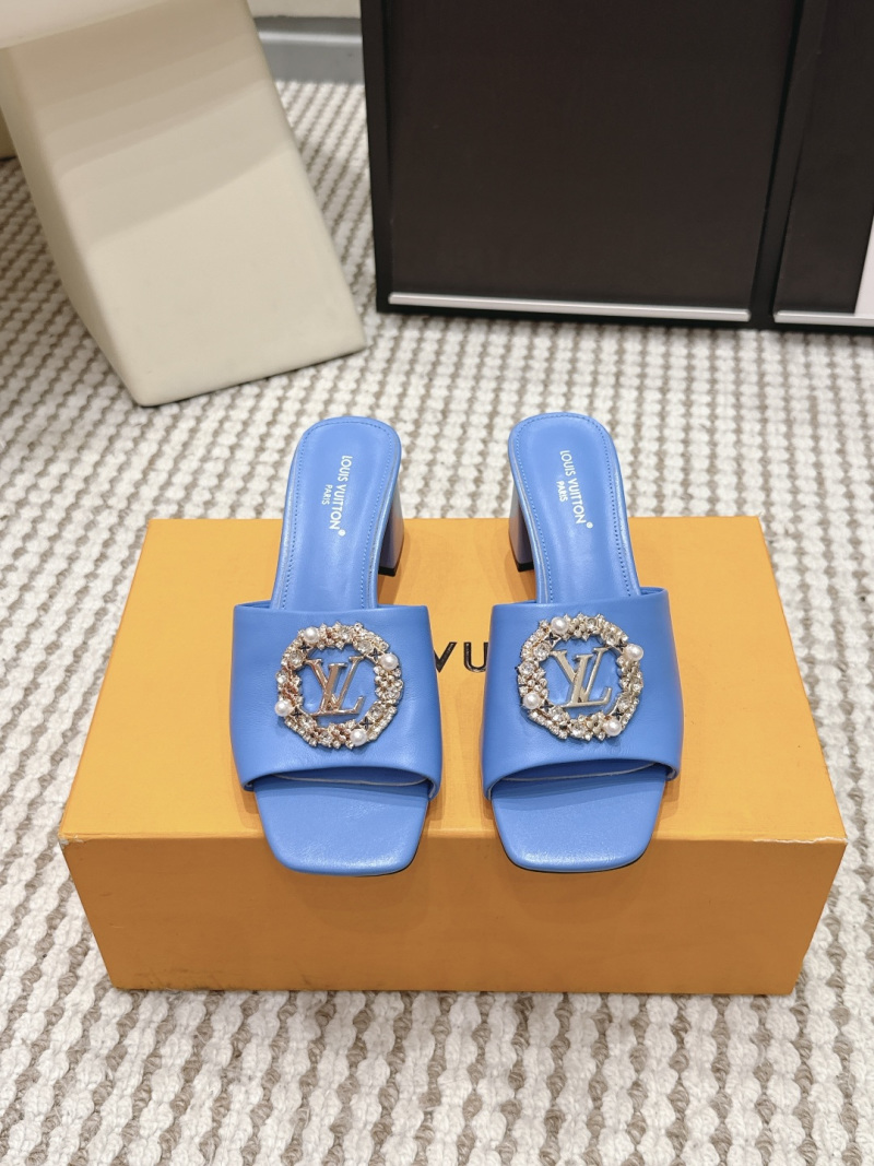 Мюли женские с декоративной вставкой Louis Vuitton