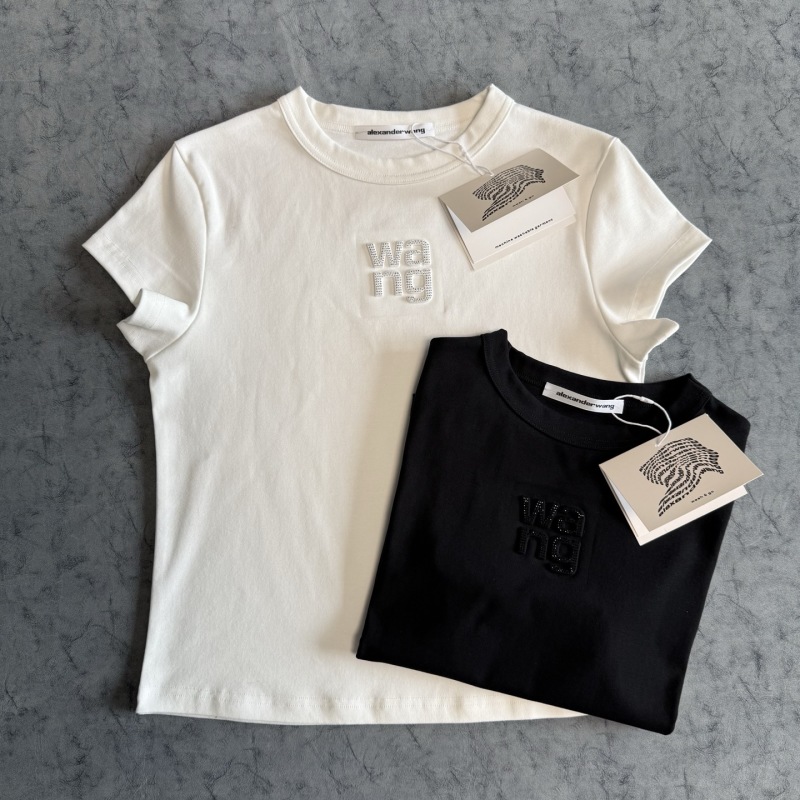 Женская футболка Alexander Wang с кристаллами