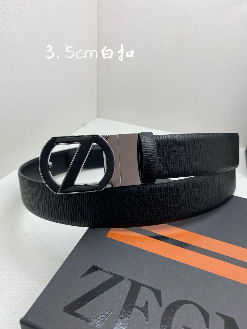 Ремень мужской из натуральной кожи с автоматической пряжкой Zegna