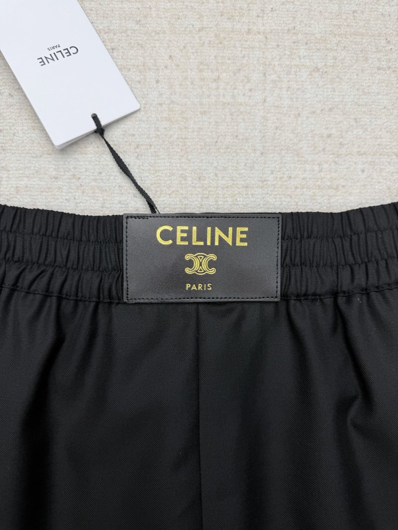 Чёрные шорты Celine с логотипом