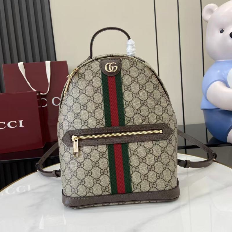 Рюкзак Gucci с монограммой и полосой
